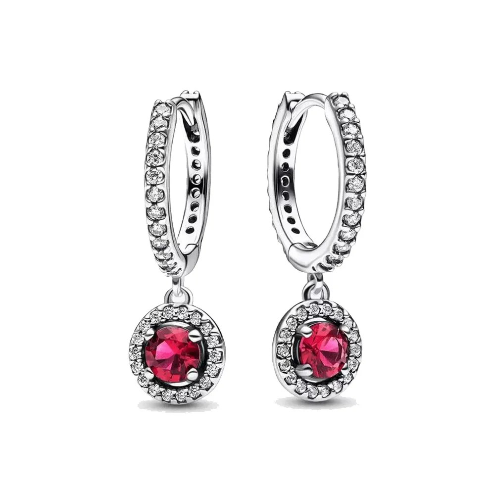 Cercei rotunzi argint 925, JW957, model elegant, placati cu rodiu