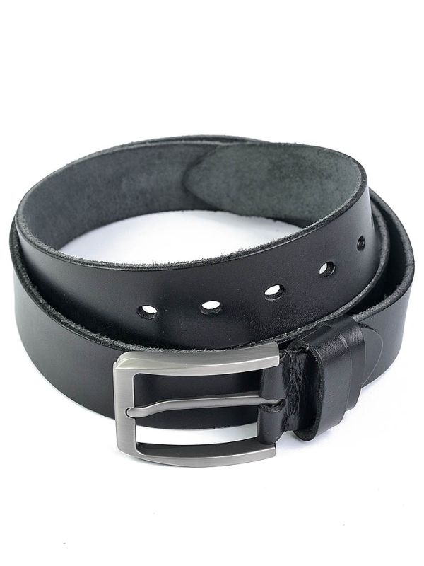 Curea pentru barbati 5824, piele naturala, 125 cm, Neagra