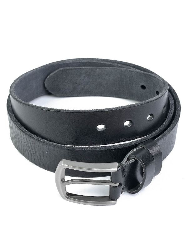 Curea pentru barbati 9103-1, piele naturala, 130 cm, Neagra