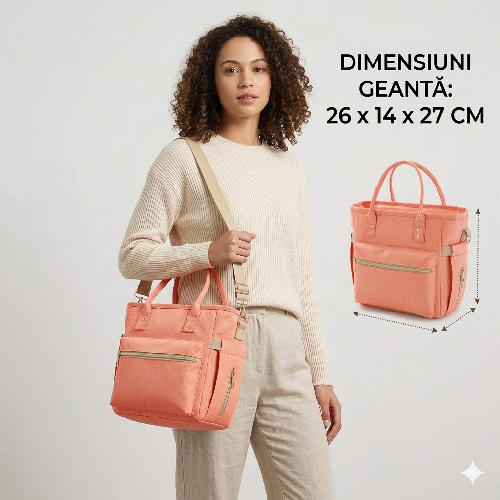 Geanta dama, Mireya GT3570, Portocaliu - imagine 2