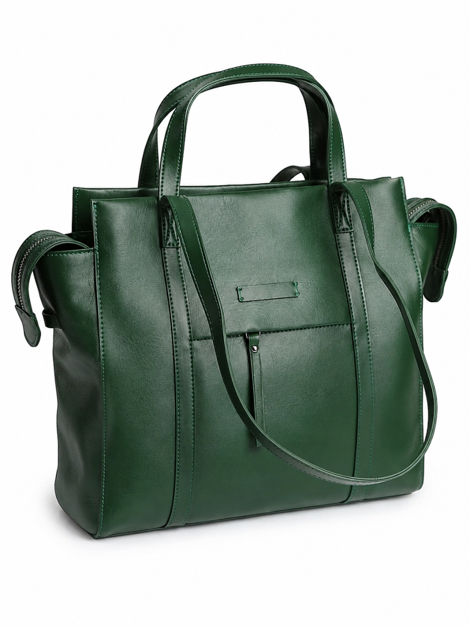 Geanta de dama, 3002, piele naturala, Verde