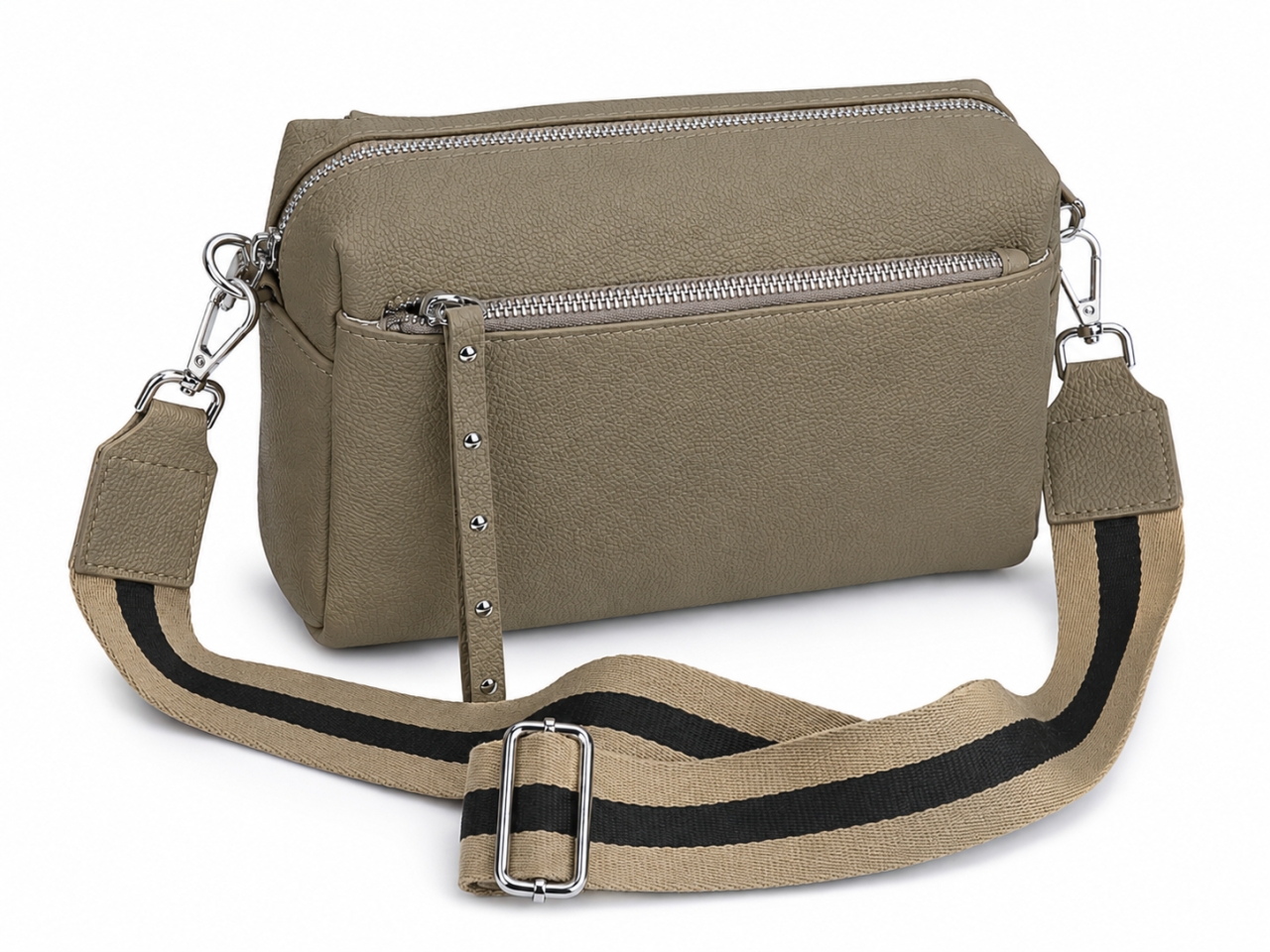 Geanta de dama, 99138, piele naturala, Taupe