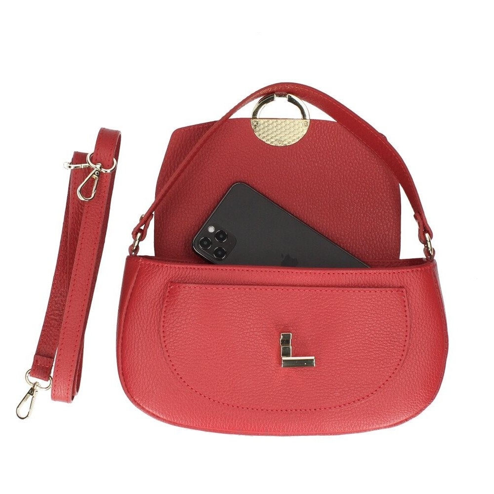 Geanta de dama, Breana GT3781, piele naturala, Rosu - 2 | YEO
