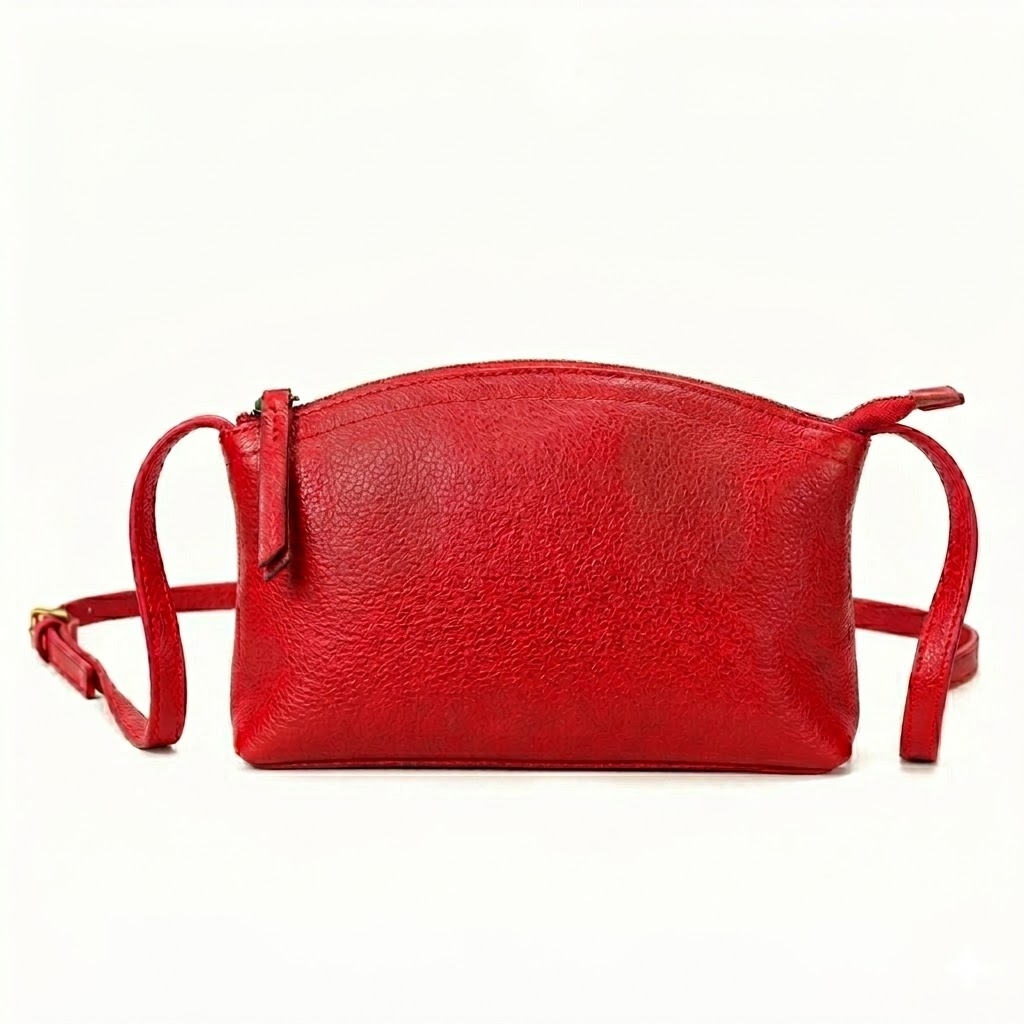 Geanta de dama, Katy GT3843, piele naturala, Rosu