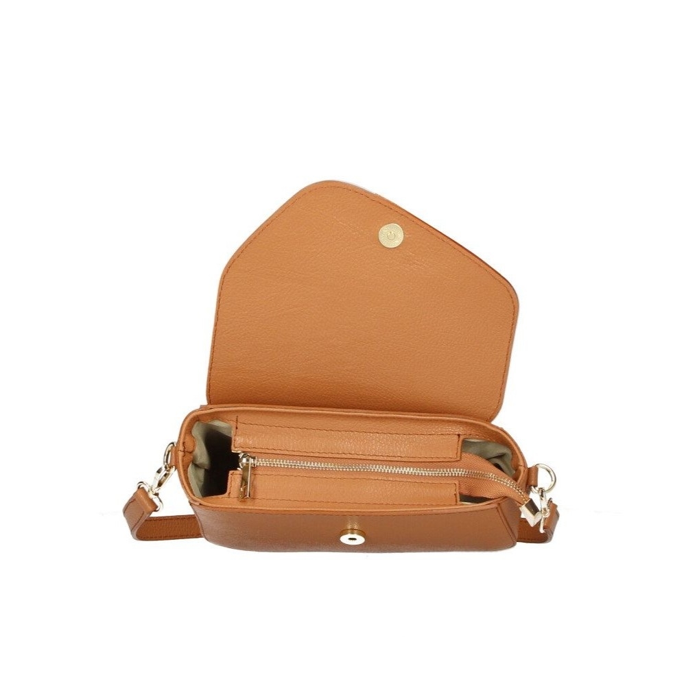 Geanta de dama, Megan GT3786, piele naturala, Taupe