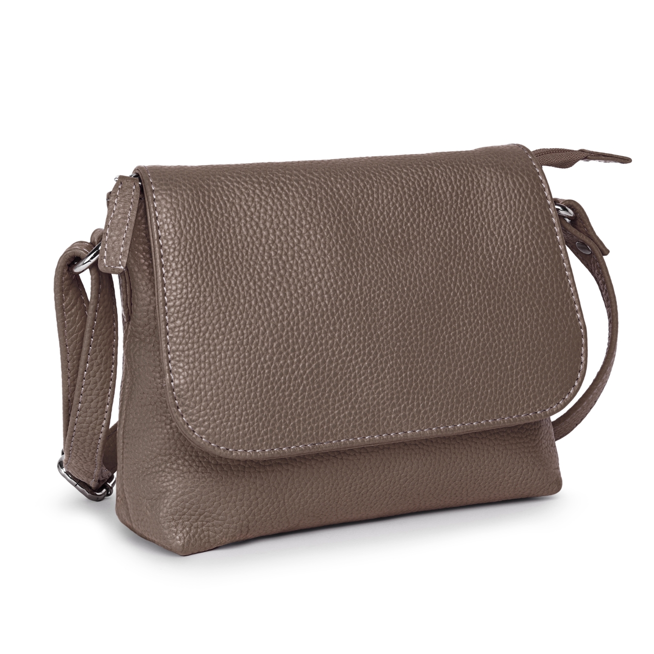 Geanta de dama, Mirabela GT3898, piele naturala, Dark Taupe - imagine 3