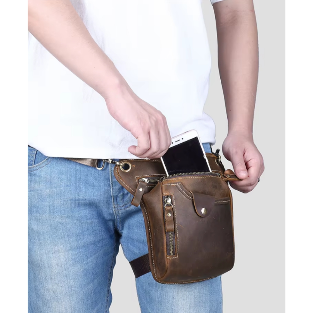 Geanta pentru barbati, Tavix GT3797, piele naturala, Maro roscat