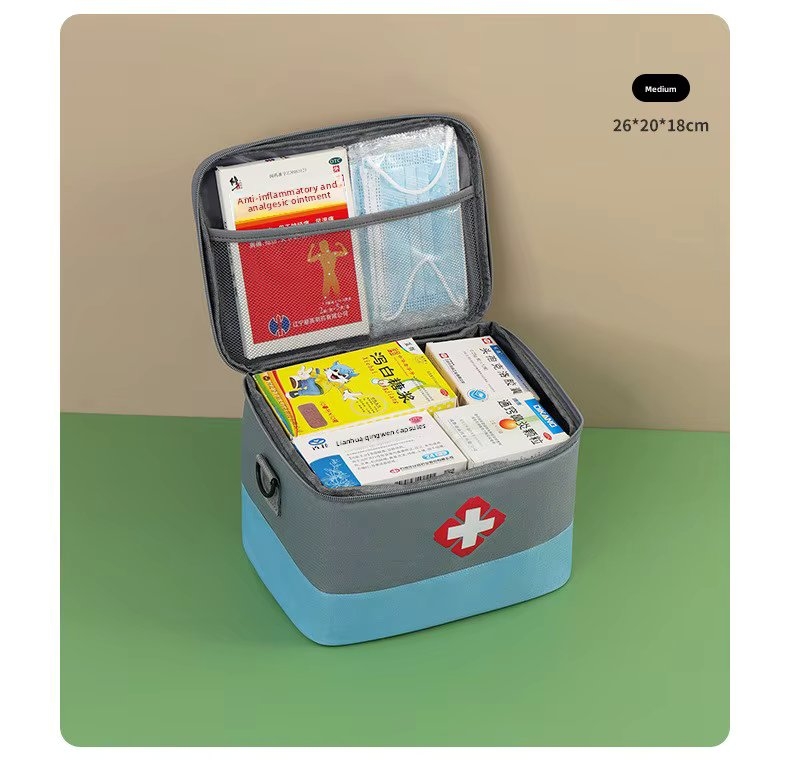 Geanta pentru medicamente / trusa de prim ajutor, Medie, GT4028, Gri / Albastru — imaginea 6