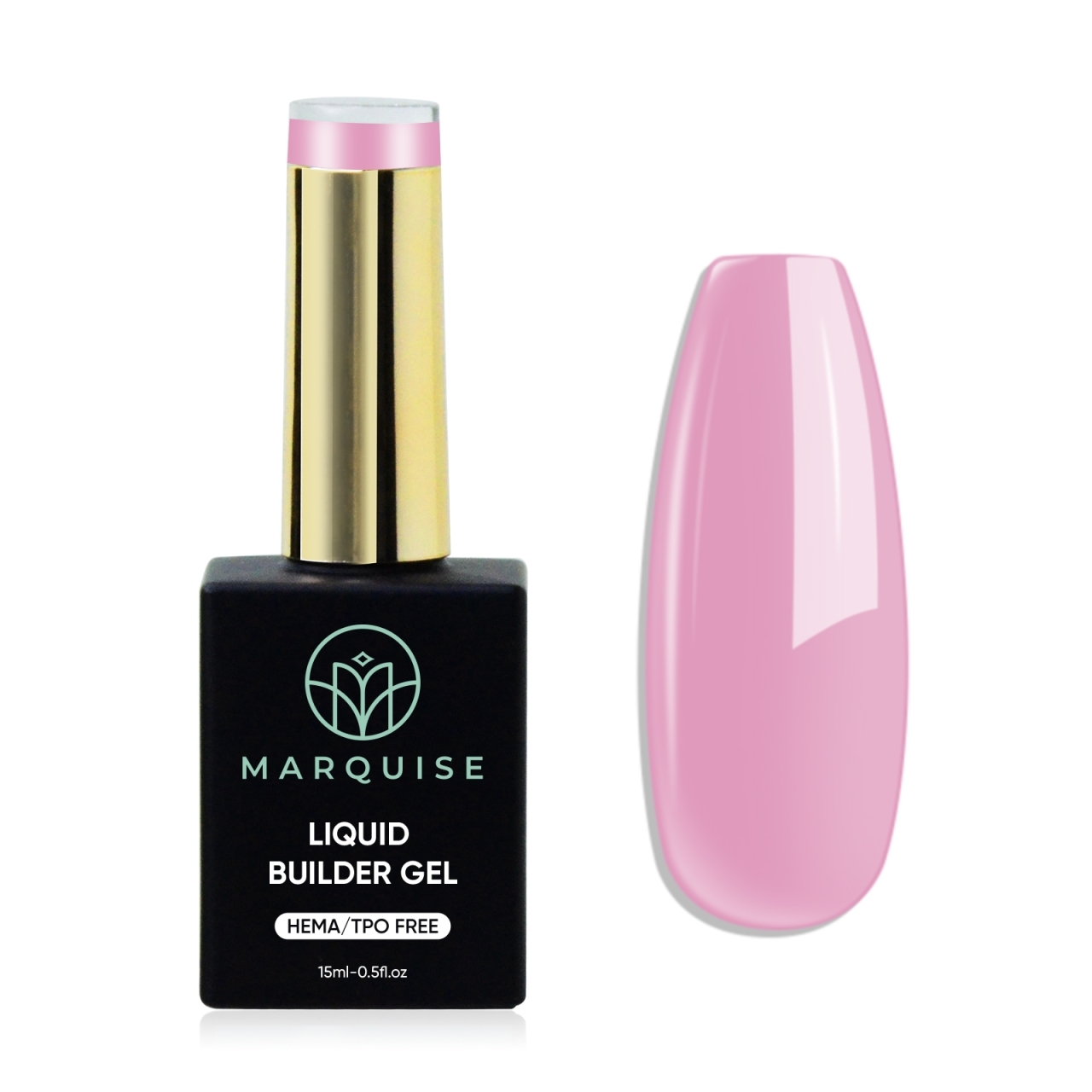 Gel de construcție unghii Liquid Builder, HEMA/TPO free, roz, 15 ml, Marquise YCY60