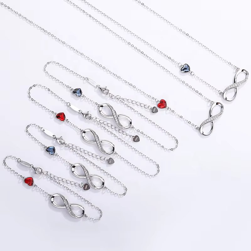 Lantisor din argint 925 pentru dama, JW1847, model infinit, placata cu rodiu