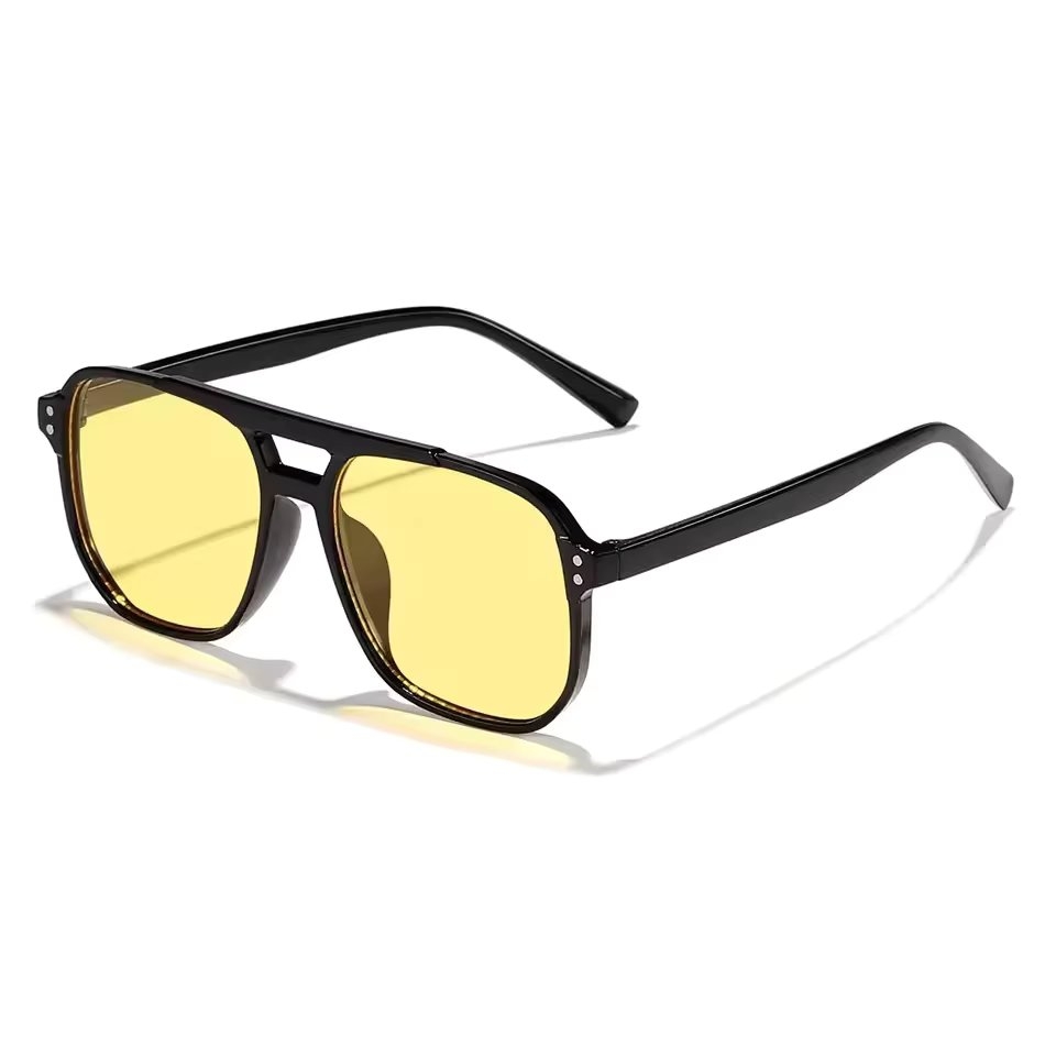 Ochelari de soare pentru femei, SG144, Negru/Galben