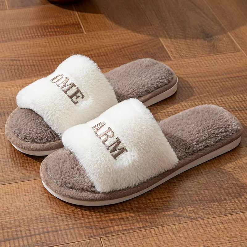 Papuci de casa pentru femei PC010, Home&Warm, Crem