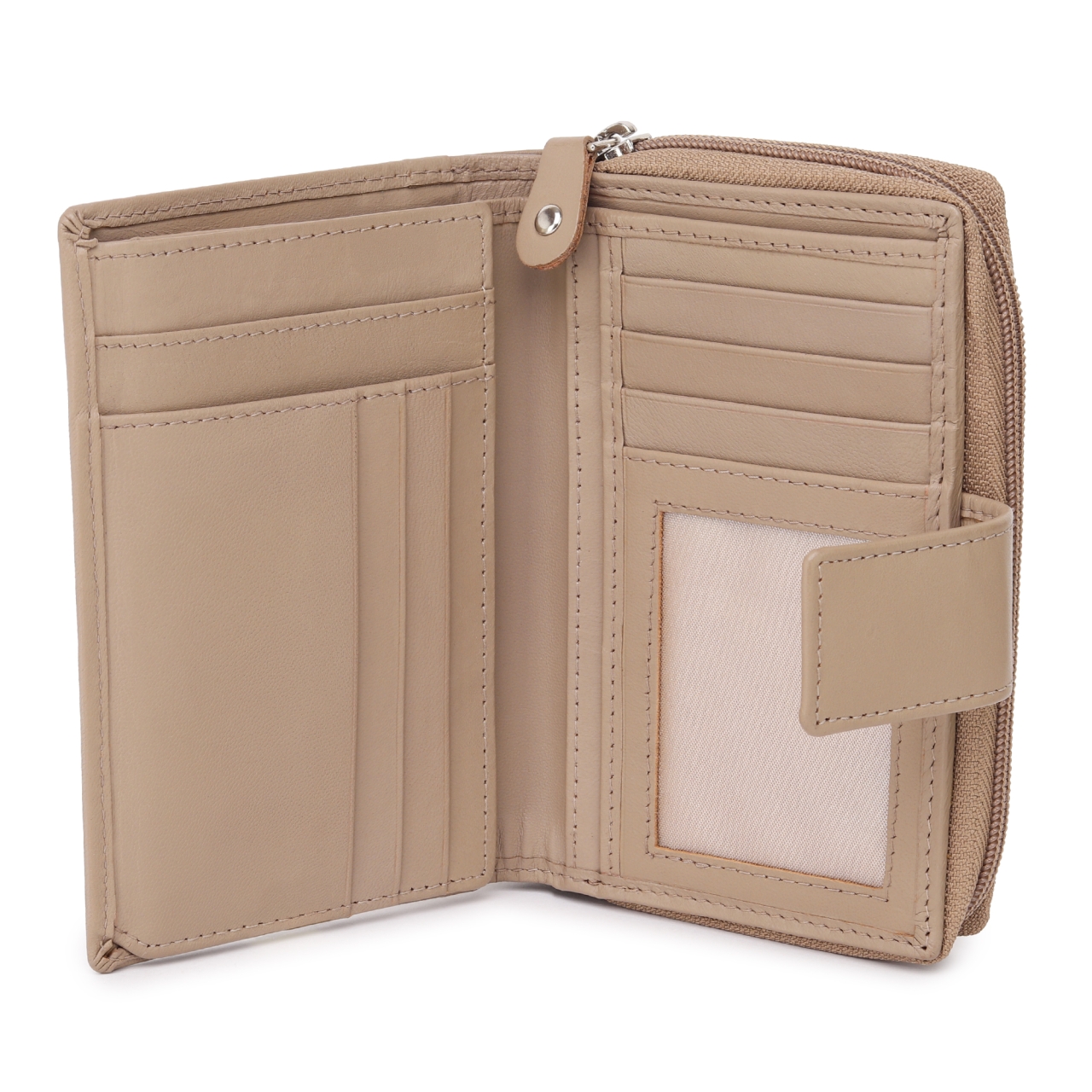 Portofel dama Marquise, Annelisse PT1488, piele naturala, Crem - imagine 4