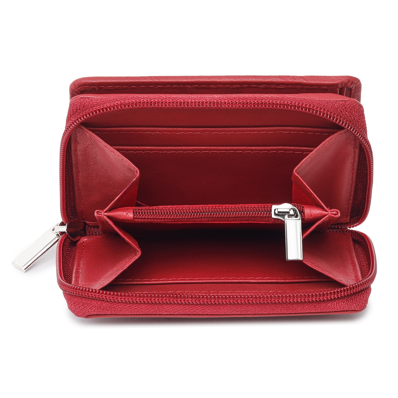 Portofel dama Marquise, Katharine PT1461, piele naturala, Rosu - imagine 3