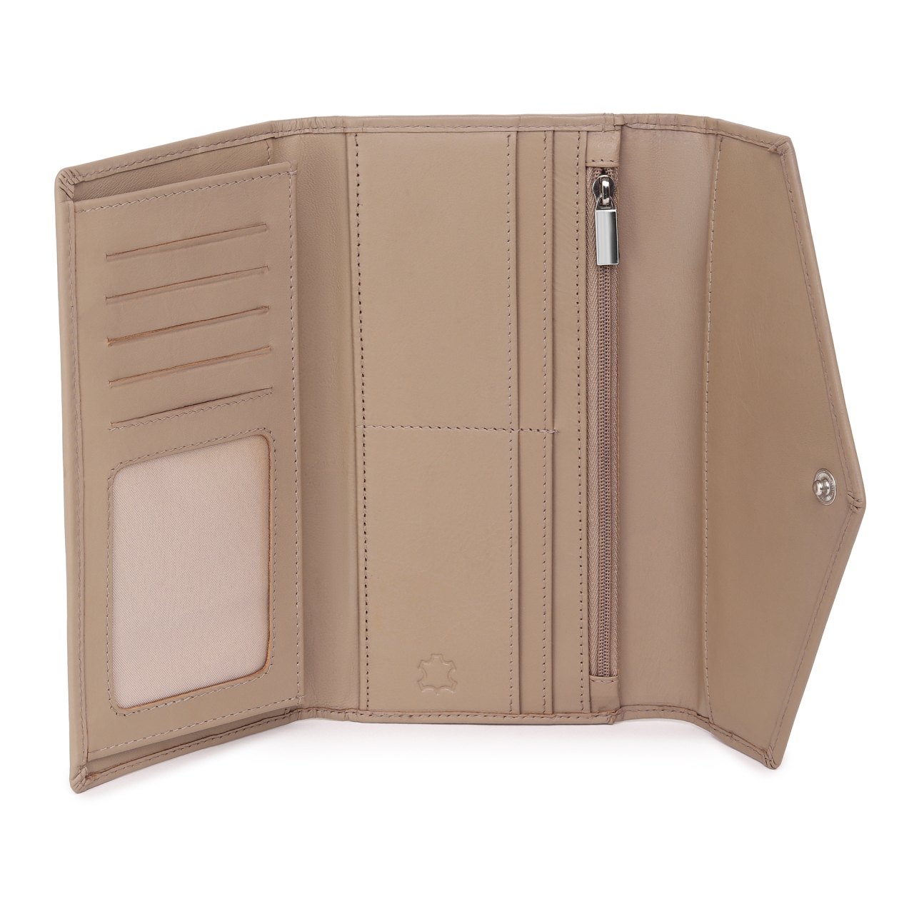 Portofel dama Marquise, Zendaya PT1452, piele naturala, Crem - imagine 4