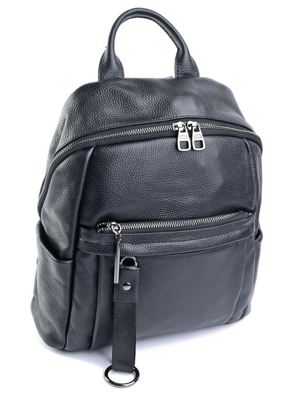 Rucsac dama, 8188, piele naturala, Negru