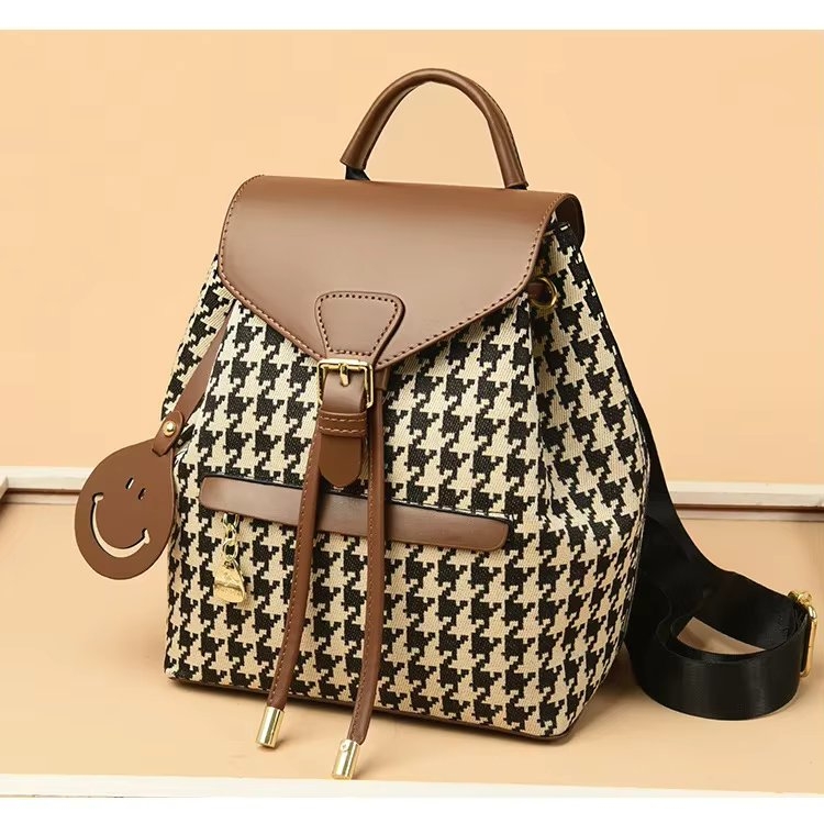 Rucsac dama, Elunara GT3613, Maro/Crem - 2 | YEO