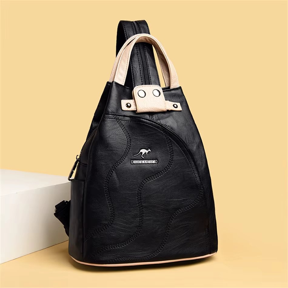 Rucsac dama, Viella GT3592, Negru/Crem - 3 | YEO