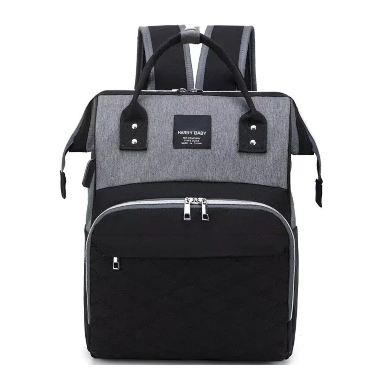 Rucsac multifunctional pentru mamici, Mavina GT3692, Negru/Gri