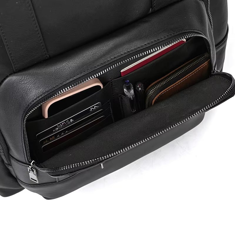 Rucsac pentru barbati, Eiran GT3332, piele naturala, Negru
