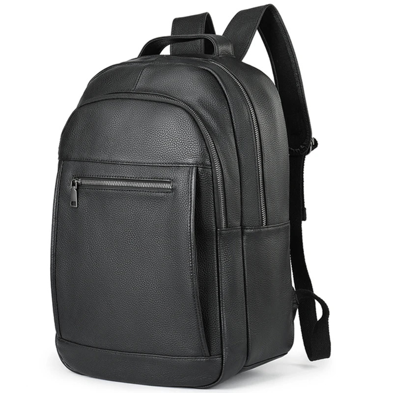 Rucsac unisex, Lazarus GT2735, piele naturala, Negru