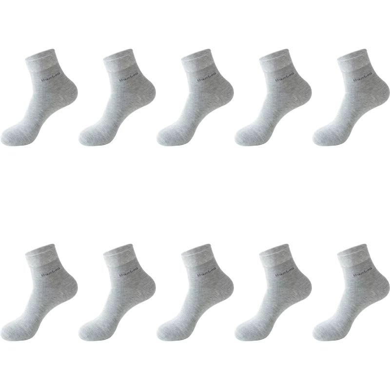 Set 10 perechi de sosete pentru barbati, SS023, Gri, marime universala (39-43)