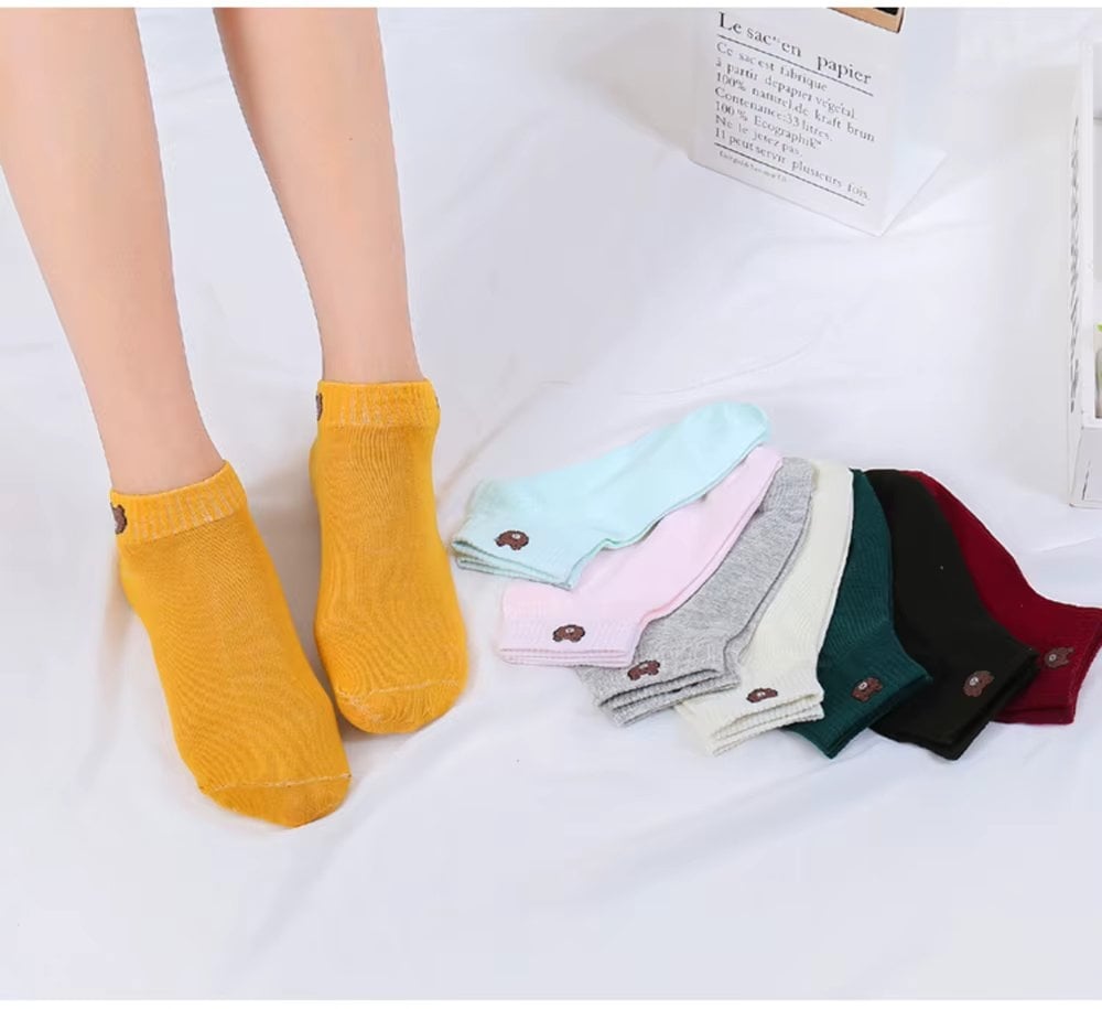 Set 5 perechi de sosete pentru dama, SS0120, Multicolor, marime universala - 1 | YEO