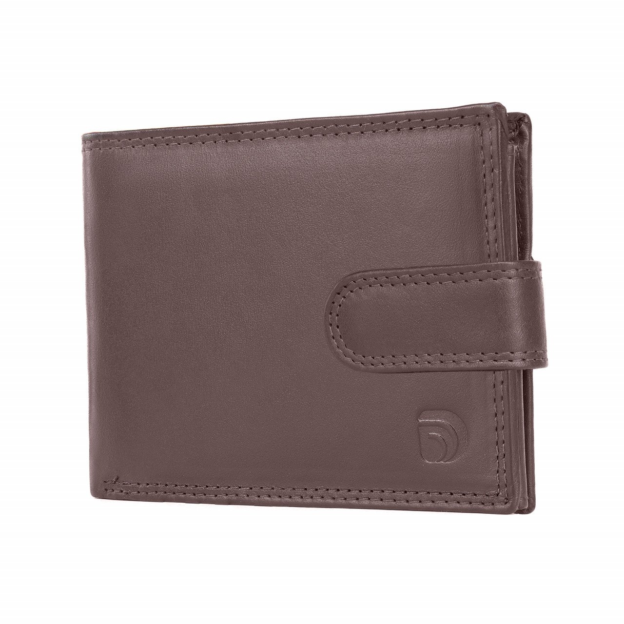 Set cadou pentru barbati, Portofel + Curea, piele naturala, model elegant, Maro, SET11