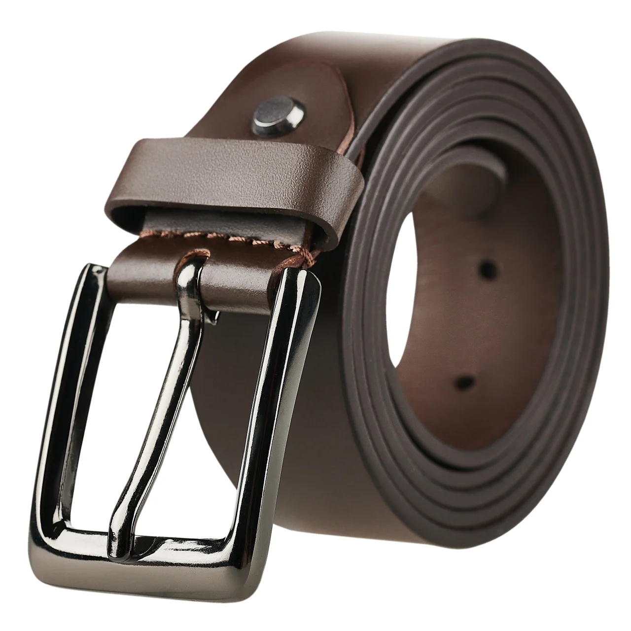 Set cadou pentru barbati, Portofel + Curea, piele naturala, model elegant, SET35, Maro /Negru - imagine 7