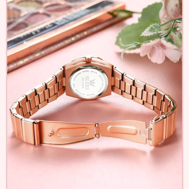 Ceas de dama Olevs CS1650, otel inoxidabil, rose gold, cadran alb - 3 | YEO