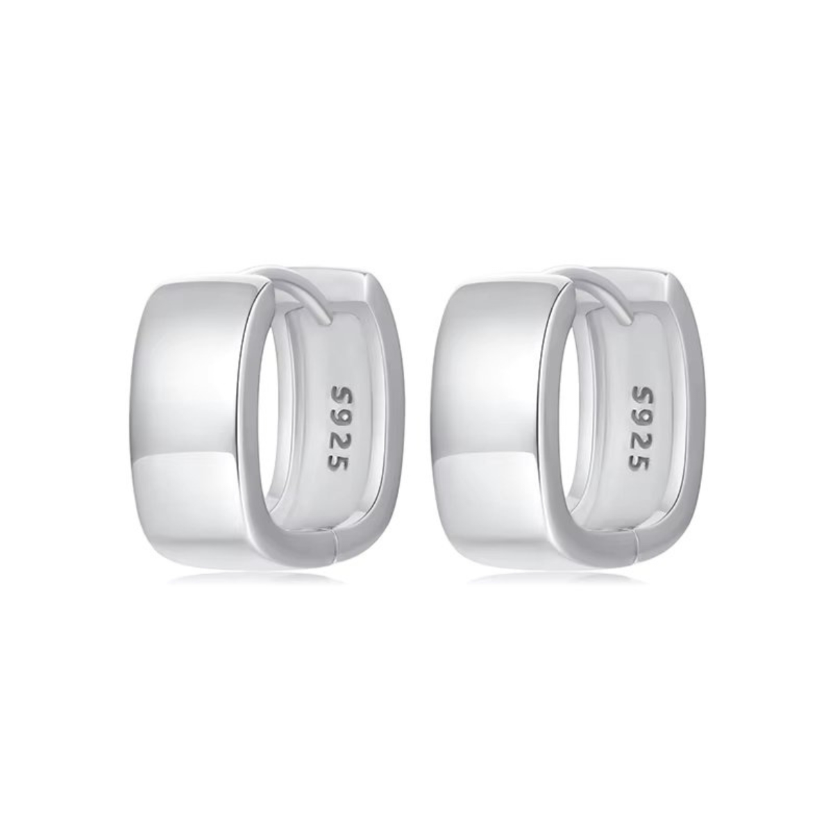 Cercei argint 925, JW1668, model patrat, placati cu rodiu