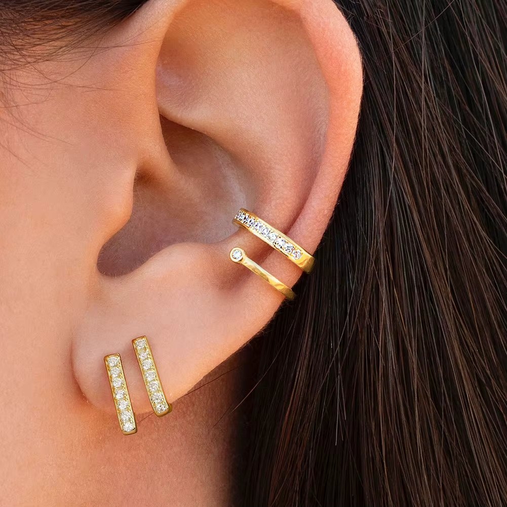 Cercei argint 925, JW1770, model elegant, placati cu aur