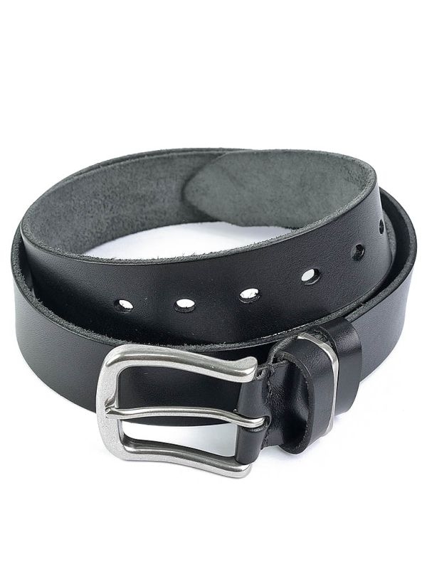 Curea pentru barbati 5803, piele naturala, 120 cm, Neagra