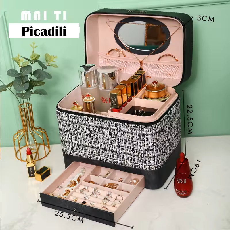 Geanta cosmetice, Waverly AC010, Negru - 1 | YEO