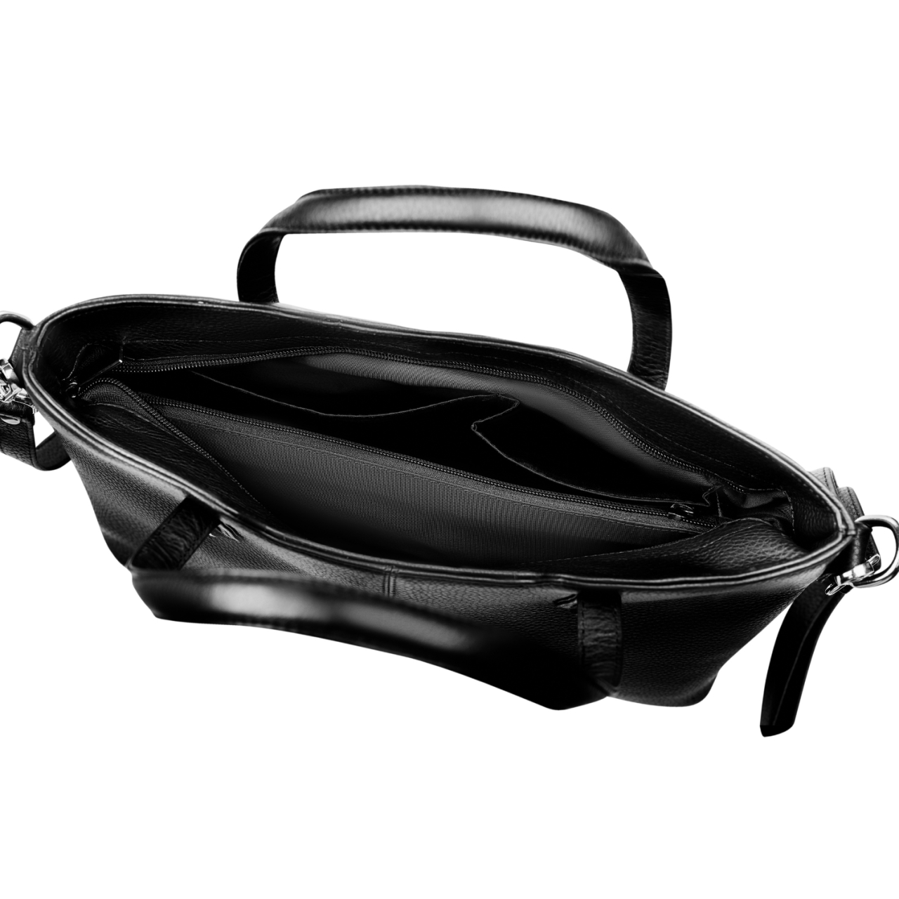 Geanta dama, Caelia GT3644, piele naturala, Negru