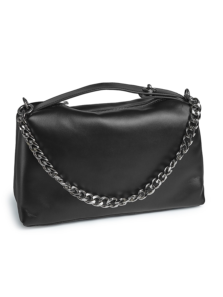 Geanta de dama, 7751, piele naturala, Neagra
