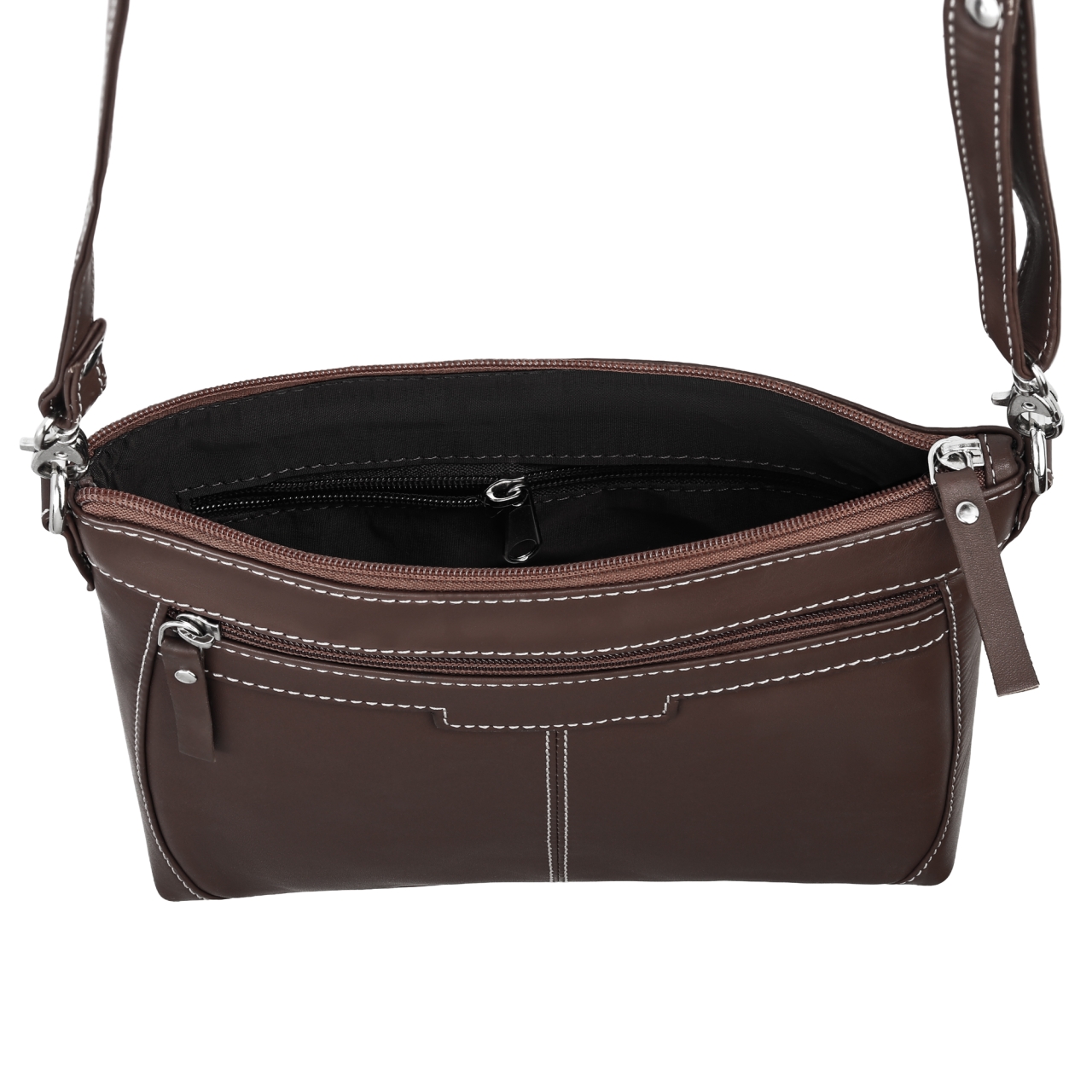 Geanta de dama, Claudie GT3881, piele naturala, Maro inchis - imagine 4