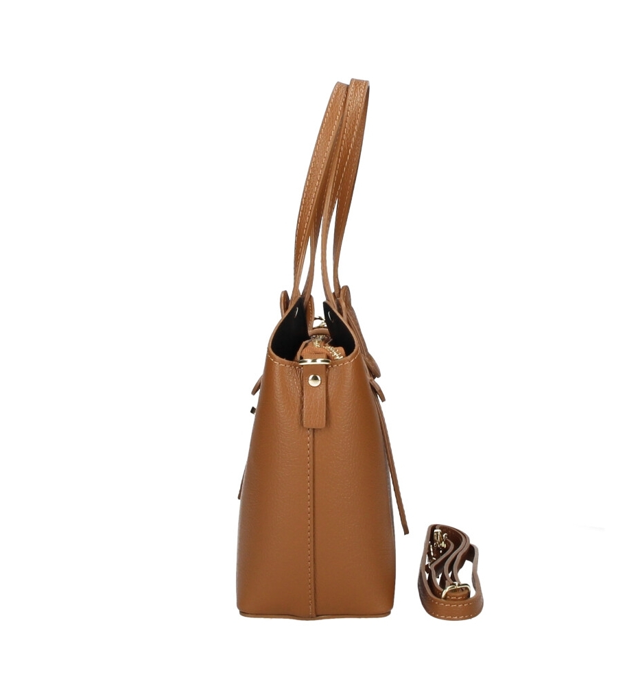 Geanta de dama, Giuly GT3788, piele naturala, Cognac