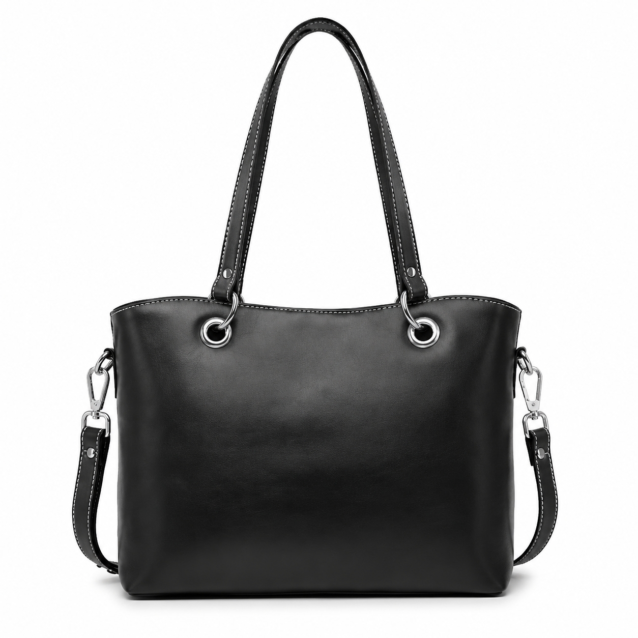 Geanta de dama, Josephine GT3888, piele naturala, Neagra
