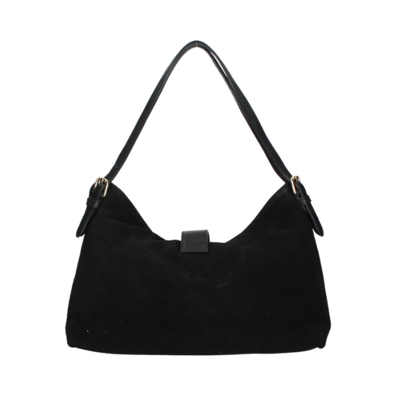 Geanta de dama, Mareta GT3849, piele intoarsa, Negru - imagine 4