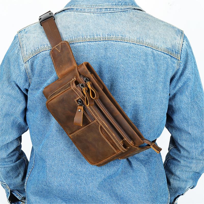 Geanta pentru barbati, Korin GT3795, piele naturala, Maro - imagine 6