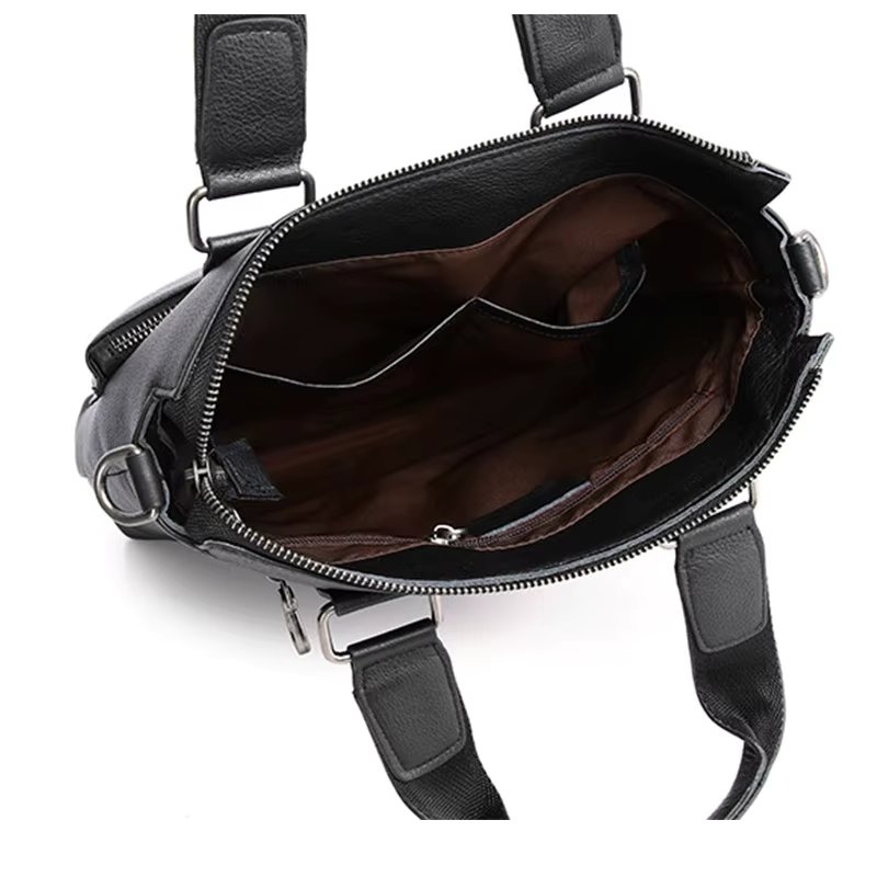 Geanta pentru barbati, Tiberius GT3259, piele naturala, Negru