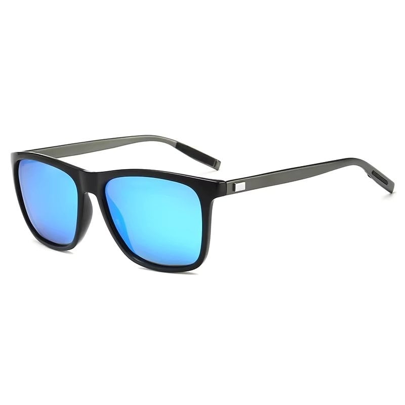 Ochelari de soare unisex, SG062, Negru/Albastru