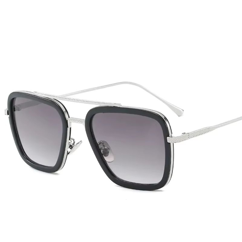 Ochelari de soare unisex, SG166, Gri/Argintiu