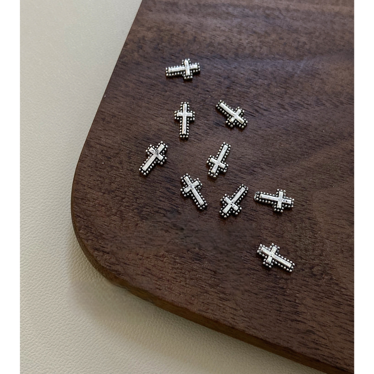 Ornament unghii 3D Marquise, RHINE27, Argintiu