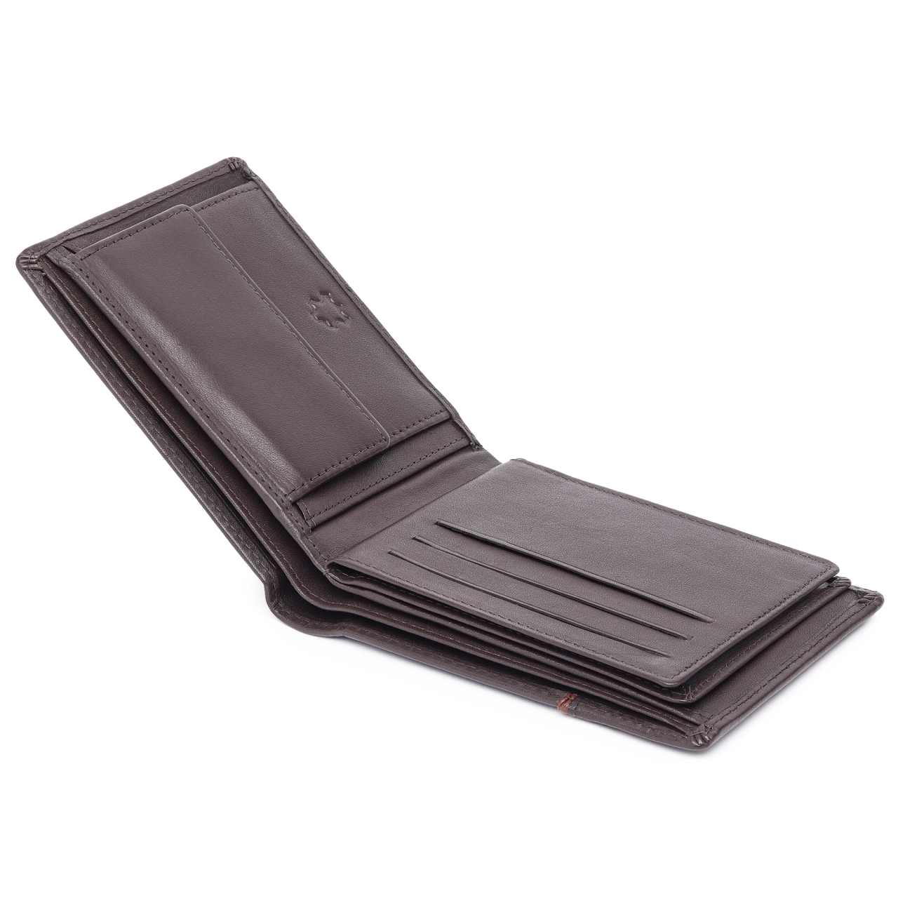 Portofel barbati Ronno, Vlad PT1445, piele naturala, Maro inchis - imagine 3