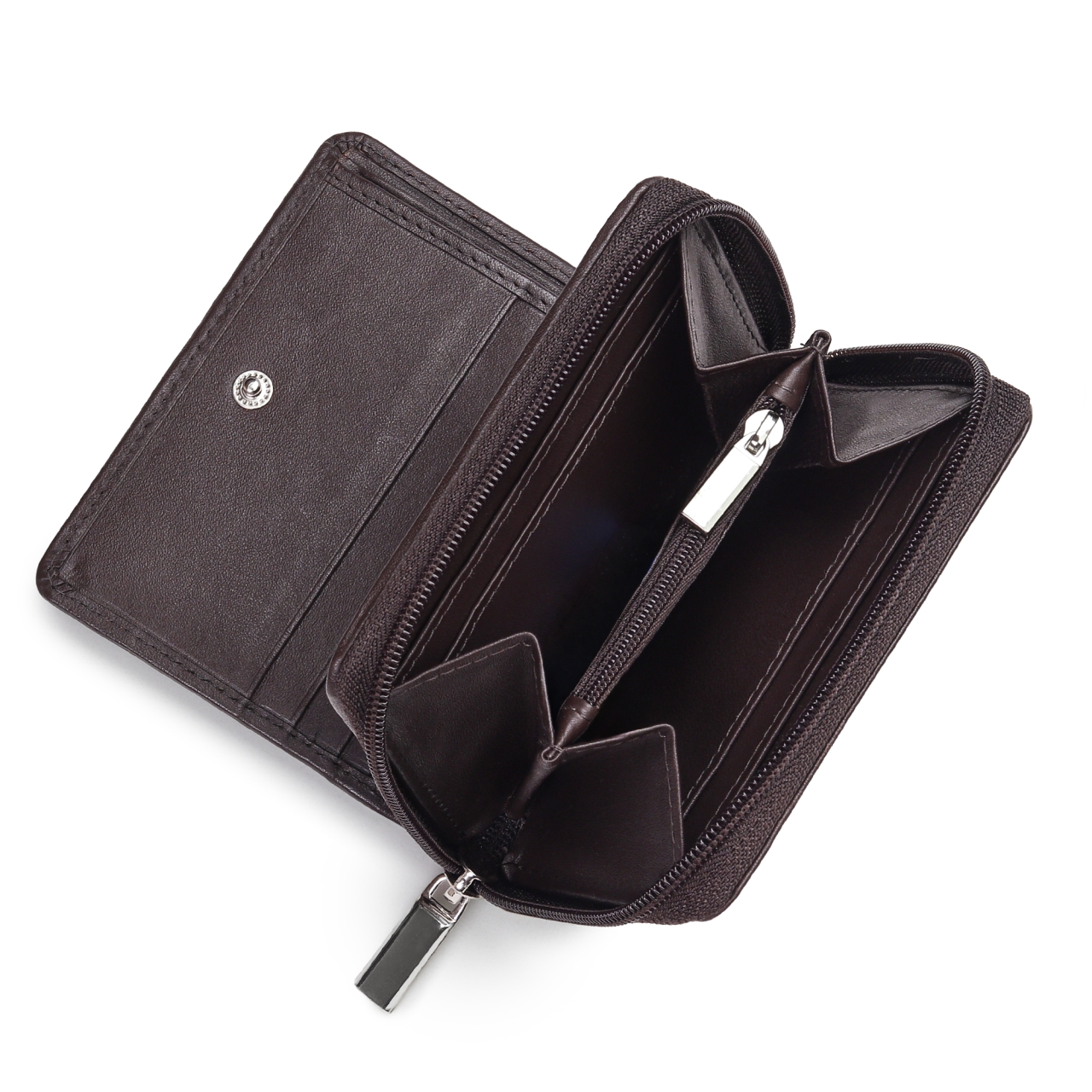 Portofel dama Marquise, Katharine PT1463, piele naturala, Maro - imagine 2