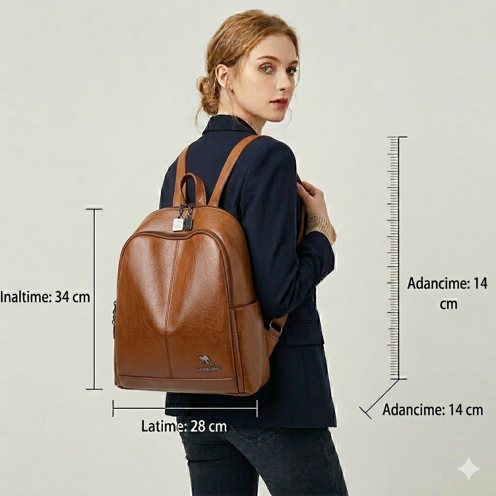 Rucsac dama, Gina GT745, maro - imagine 2