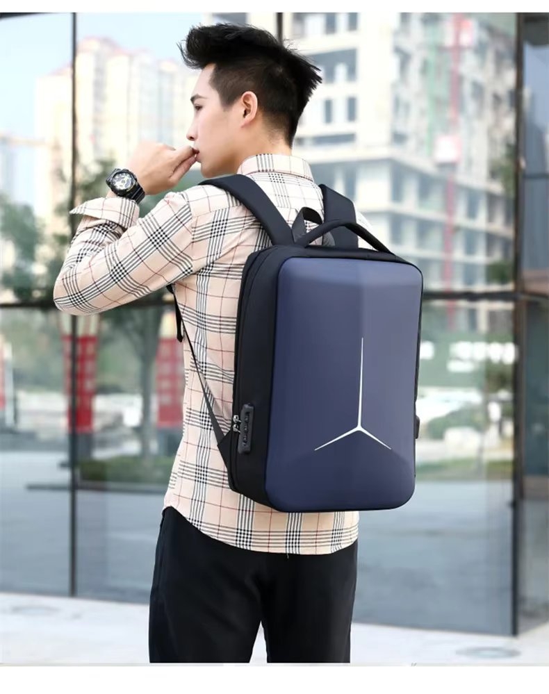 Rucsac unisex, Lorcan GT3750, port USB, Albastru - 1 | YEO