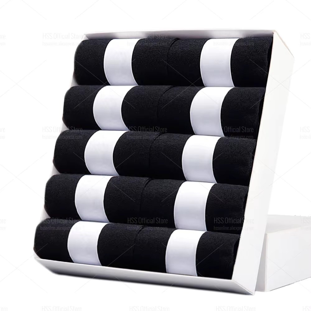 Set 10 perechi de sosete pentru barbati, SS137, Negru, marime universala (39-43)